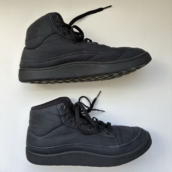 Allbirds Women’s Size 9 Mid Canvas Pacer Sneaker All Black Ankle Casual Lace Up - Picture 2 of 10